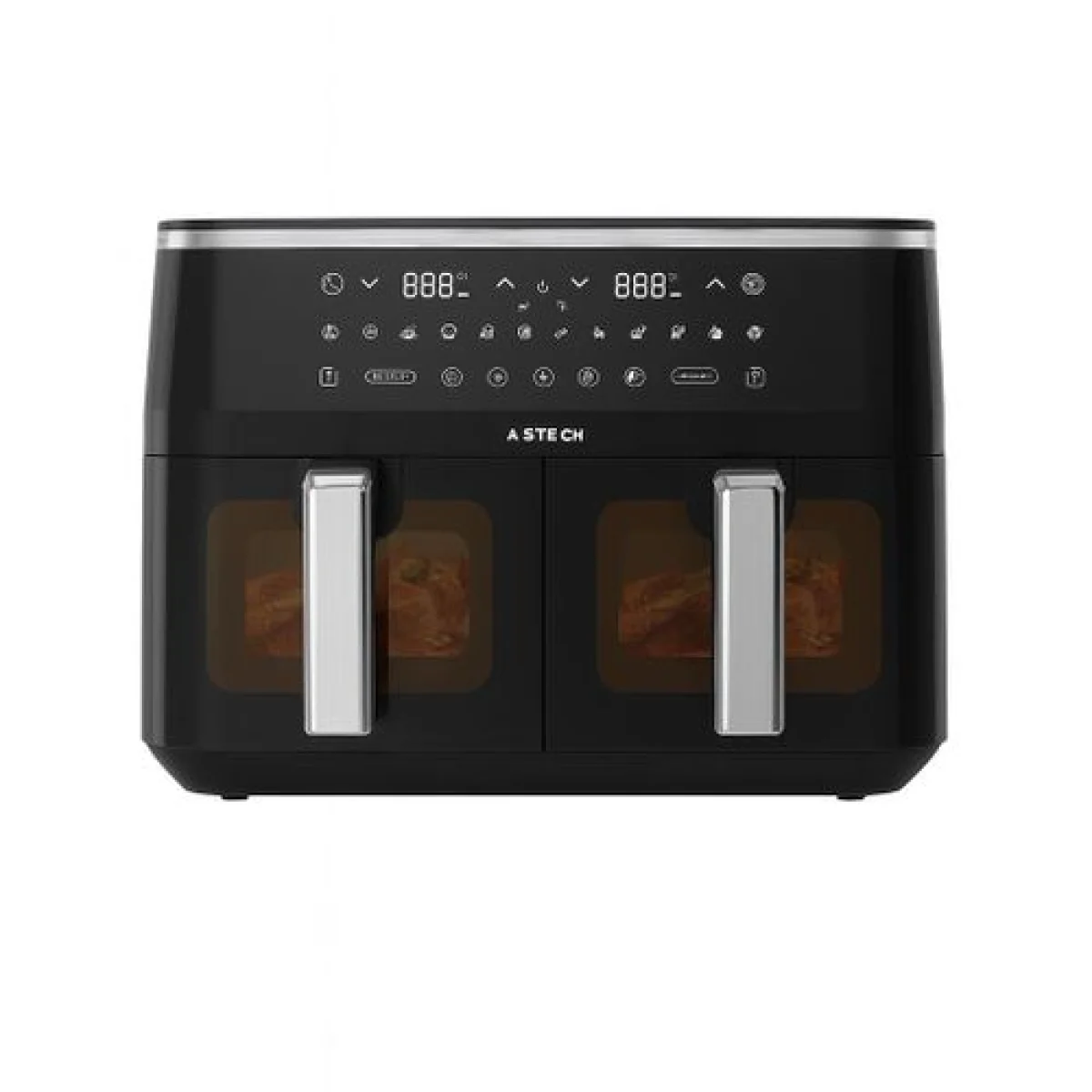 AIR FRYER ASTECH 10LITRES DOUBLE COMPARTIMENTS AF010B-XB