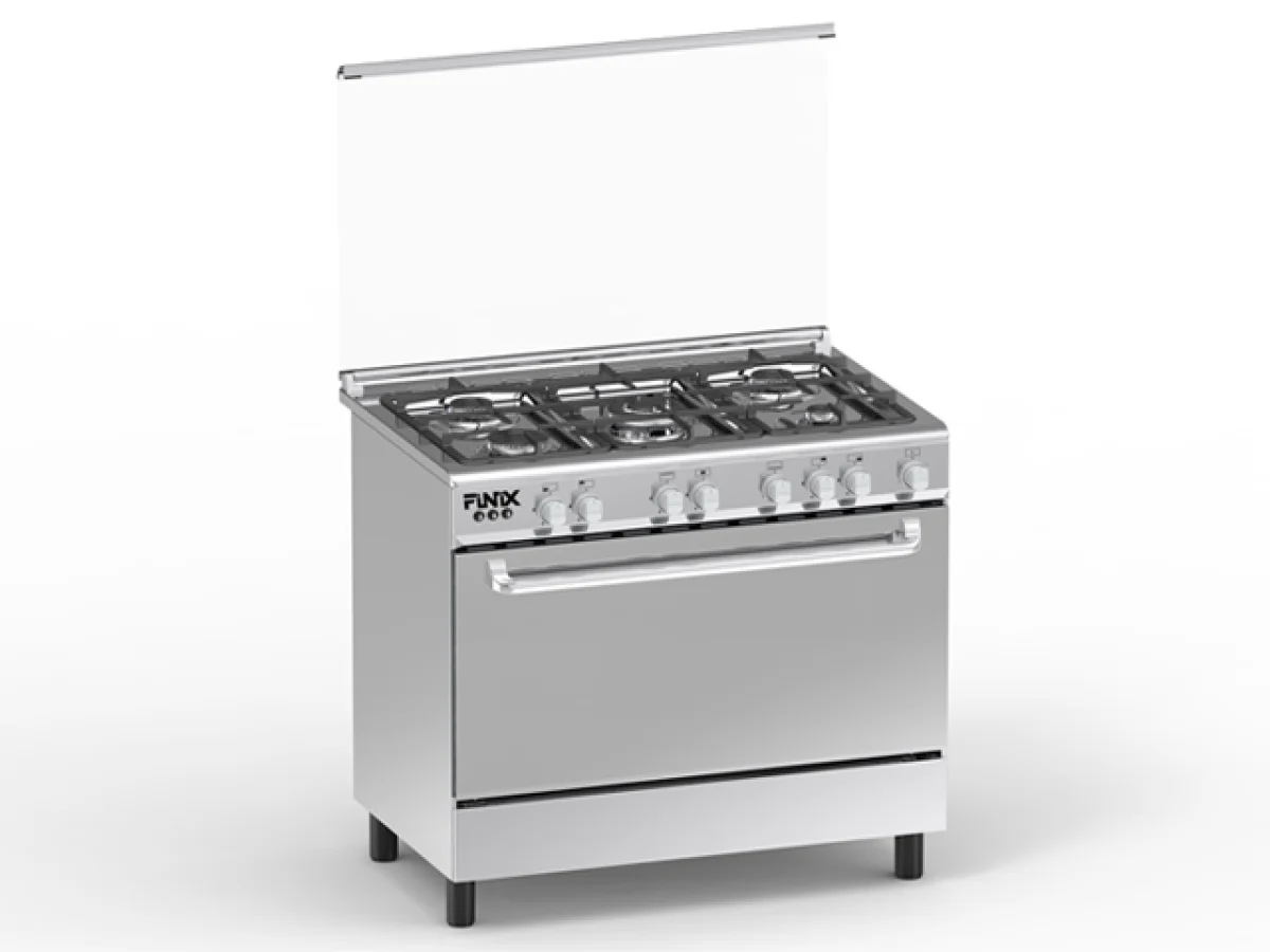 CUISINIERE 5FEUX FINIX 90X60 INOX G95ND-M