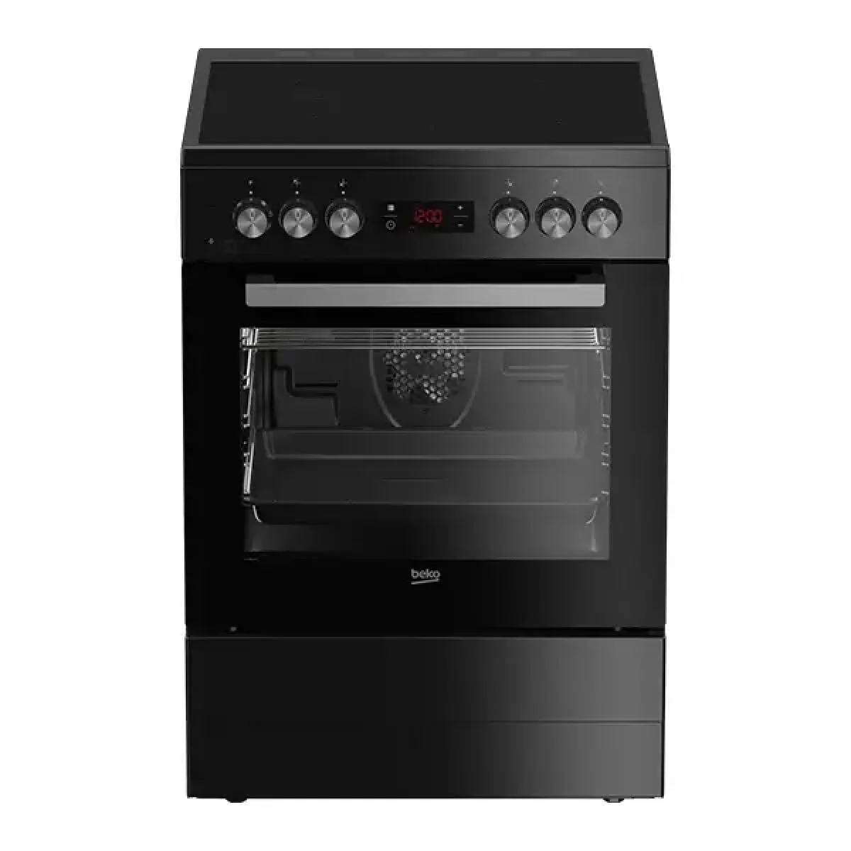 CUISINIERE BEKO 4FEUX 60X60 INDUCTION + FOUR ELECTRIQUE NOIR FSM6730SBCS