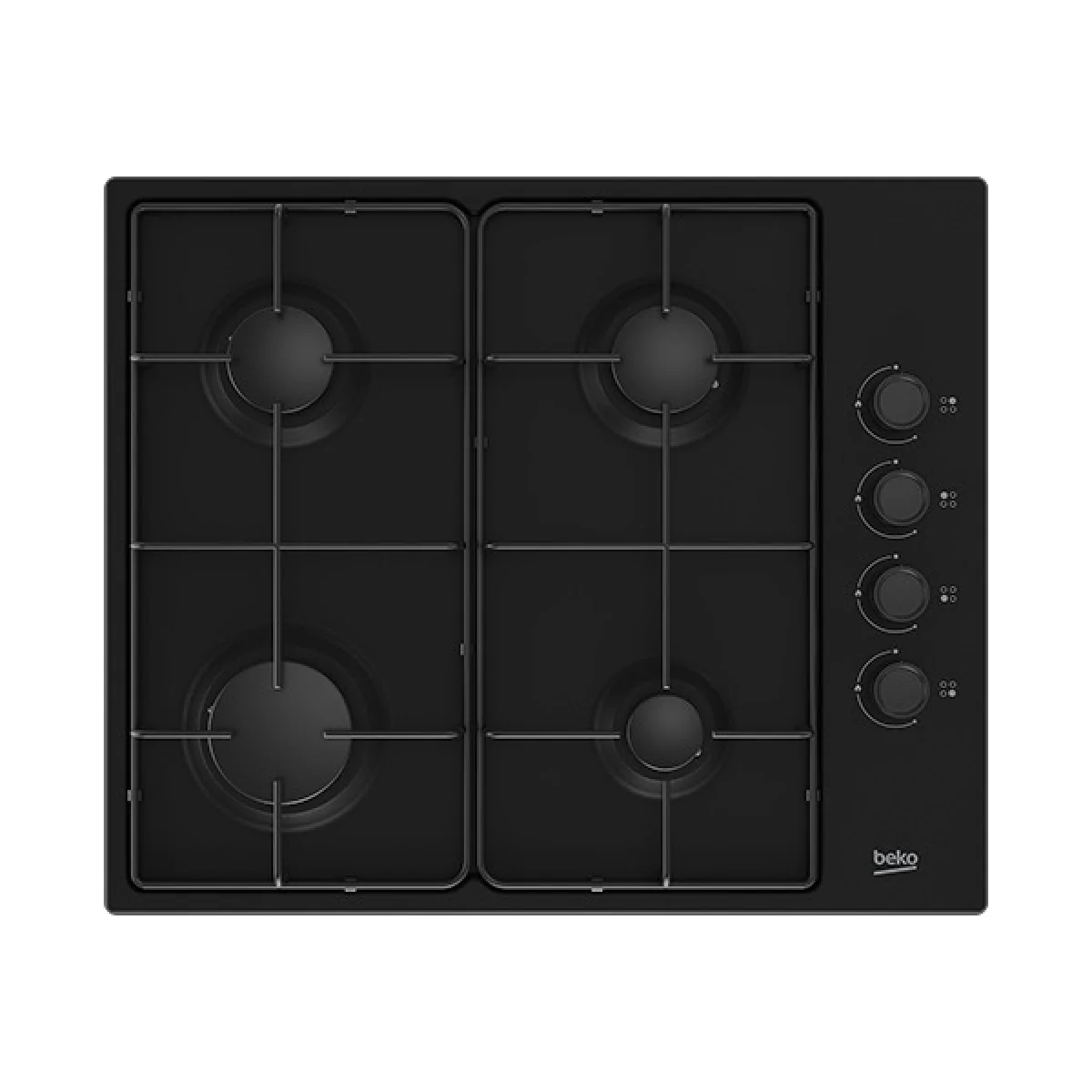 PLAQUE DE CUISSON BEKO ENCASTRABLE 4FEUX 60X60 A GAZ NOIR HIGG64123SBL