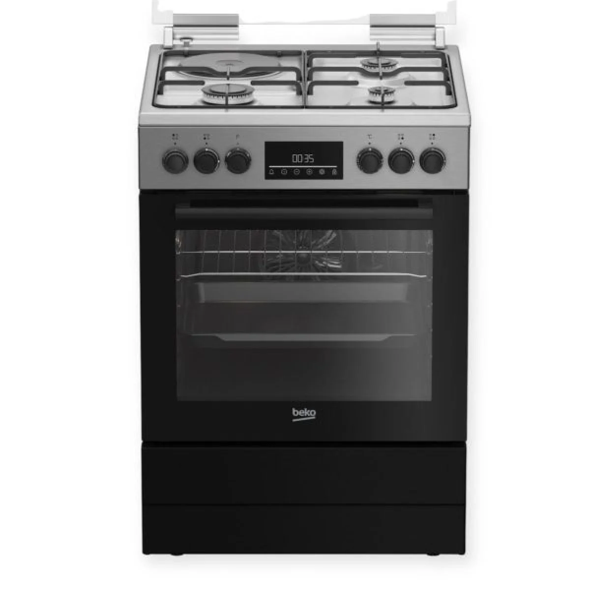 CUISINIERE BEKO 60X60 MIXTE 3FEUX A GAZ 1FEUX ELECTRIQUE FBE6332