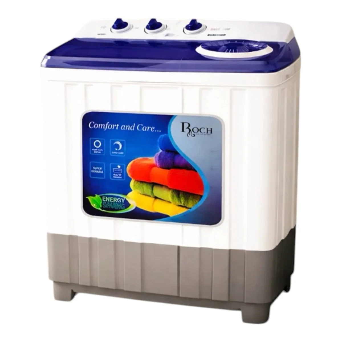 MACHINE A LAVER ROCH 12KG SEMI AUTOMATIQUE RWM120TT-J(W)