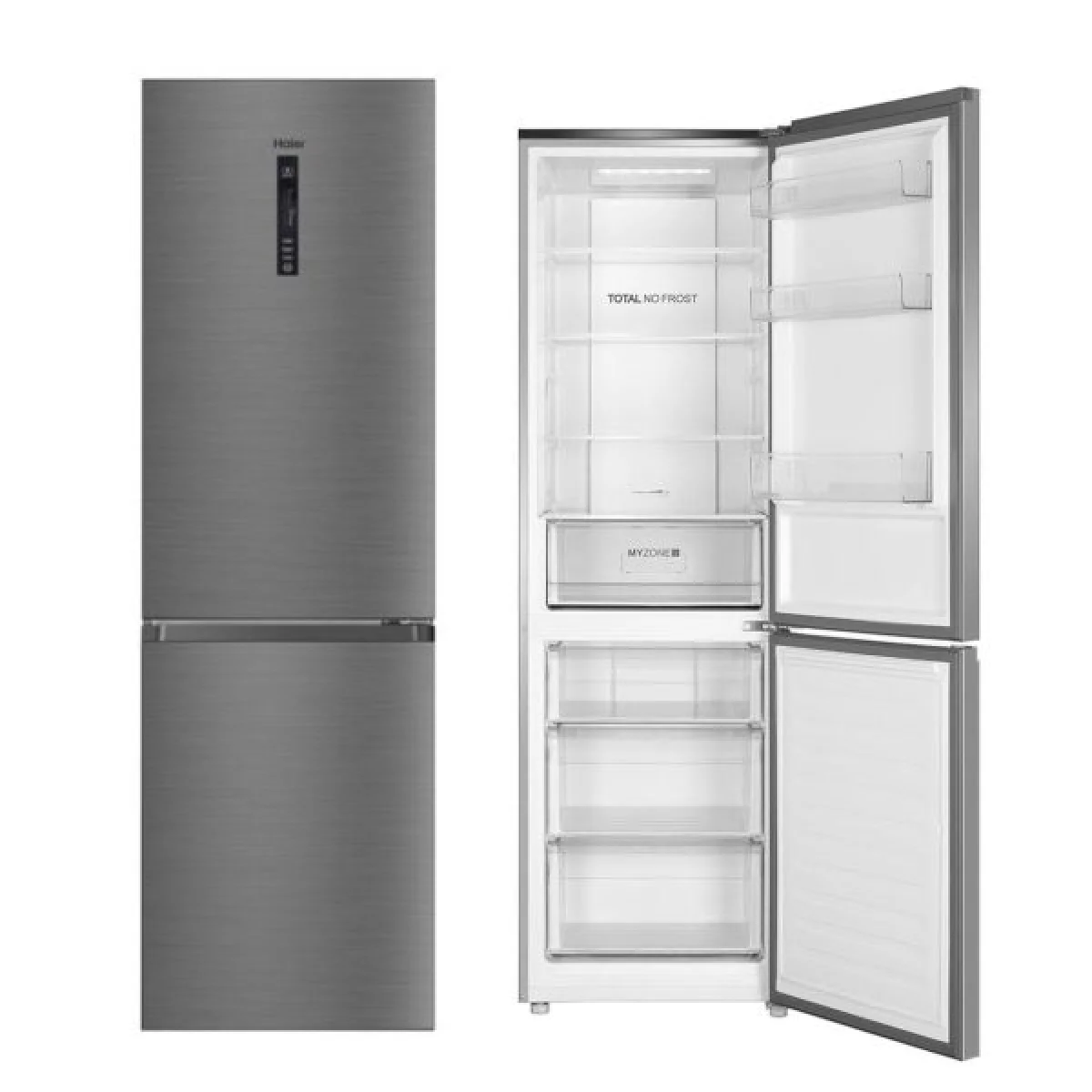 REFRIGERATEUR HAIER COMBINE 3TIROIRS SILVER HDR3619FNMN