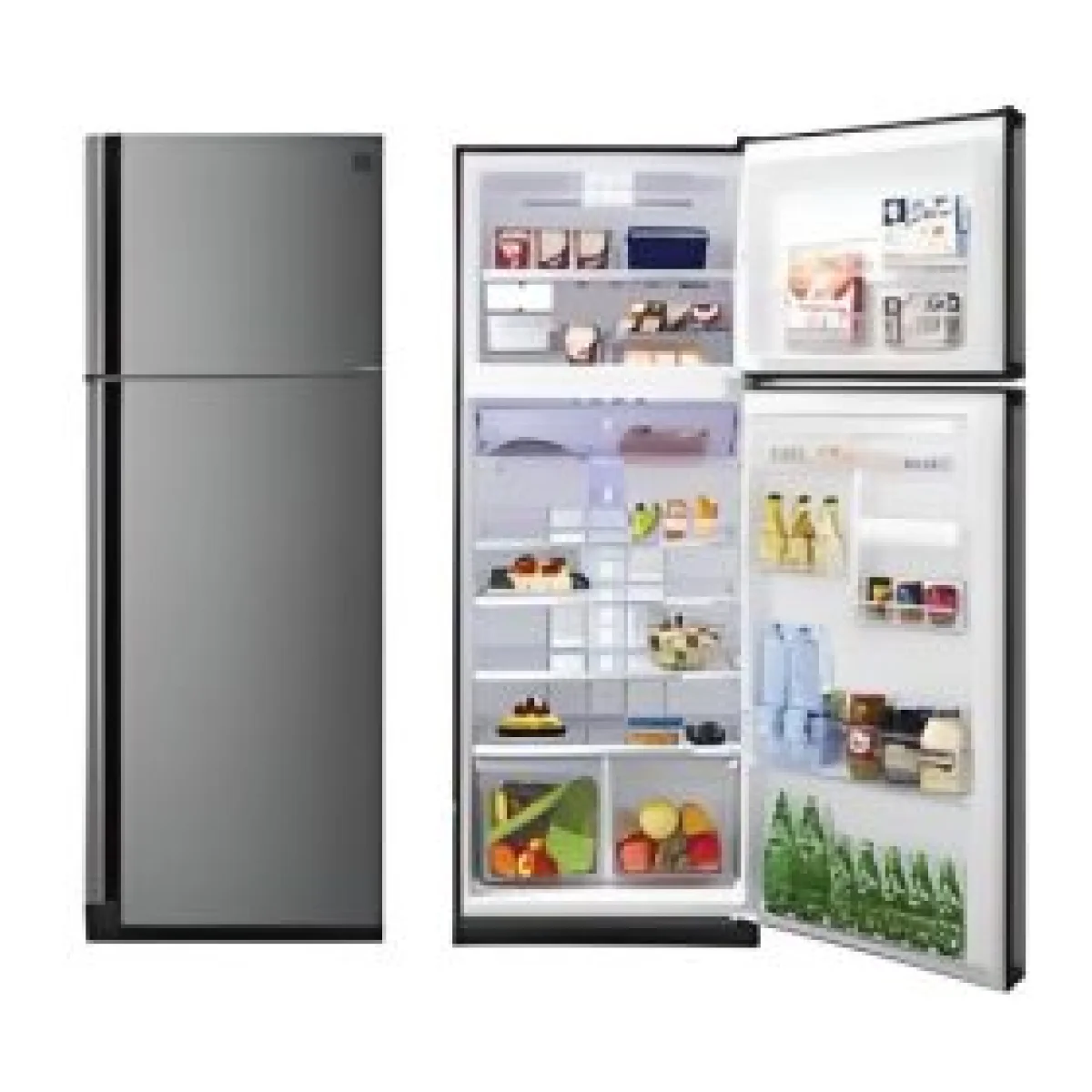 REFRIGERATEUR SHARP 2PORTES 541LITRES INVERTER SILVER  SJ-SE70D-SL5