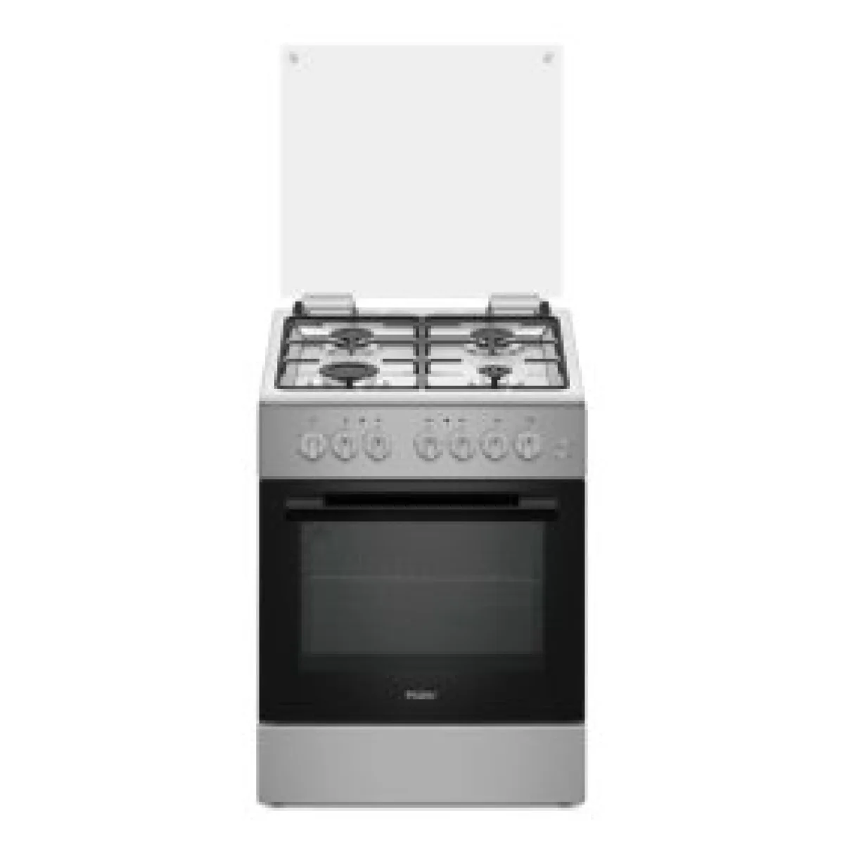 CUISINIERE HAIER 4FEUX 60X60 3FEUX GAZ 1FEUX ELECTRIQUE + FOUR ELECTRIQUE GRIS NOIR HCR2031EESB