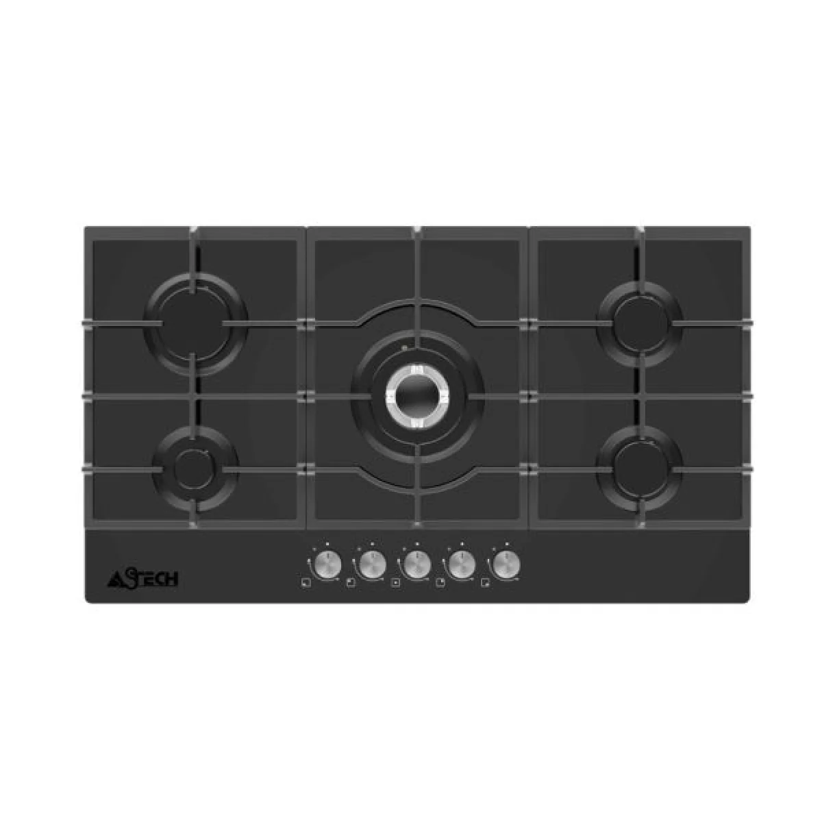 PLAQUE ASTECH DE CUISSON  ENCASTRABLE  5FEUX GAZ 90X60 PL91CZ-90NO-MA