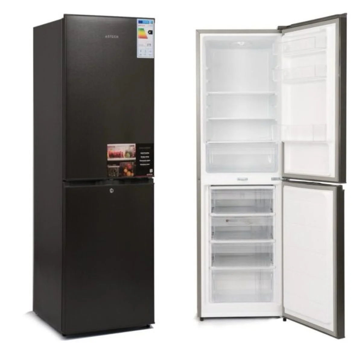 REFRIGERATEUR ASTECH COMBINE 4TIROIRS NOIR GRIS 260LITRES FC280-PS