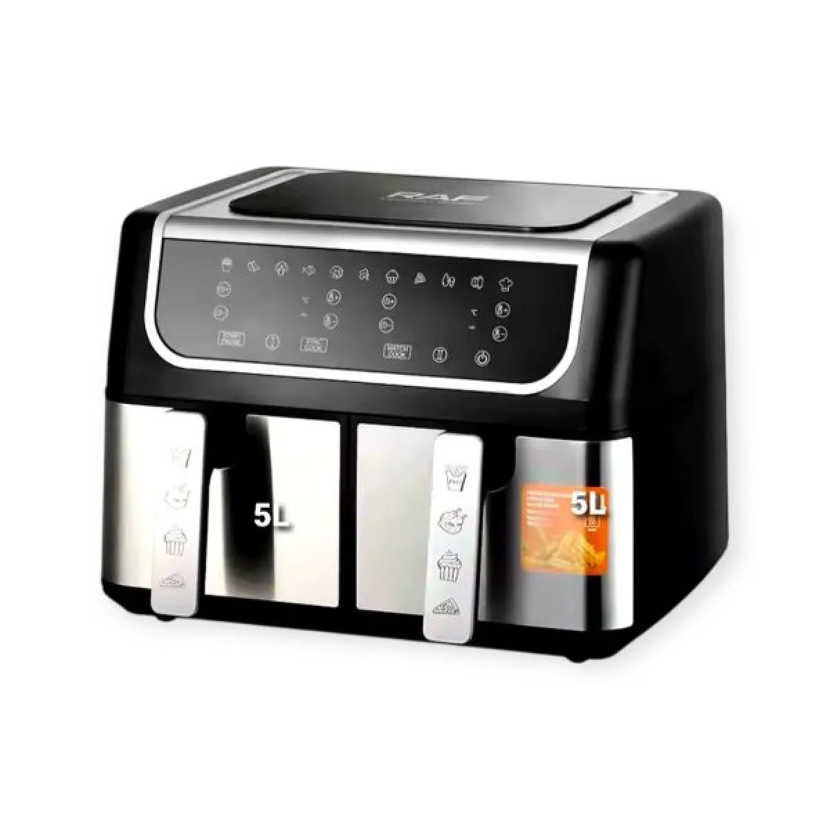 AIR FRYER RAF 10LITRES DOUBLE COMPARTIMENTS