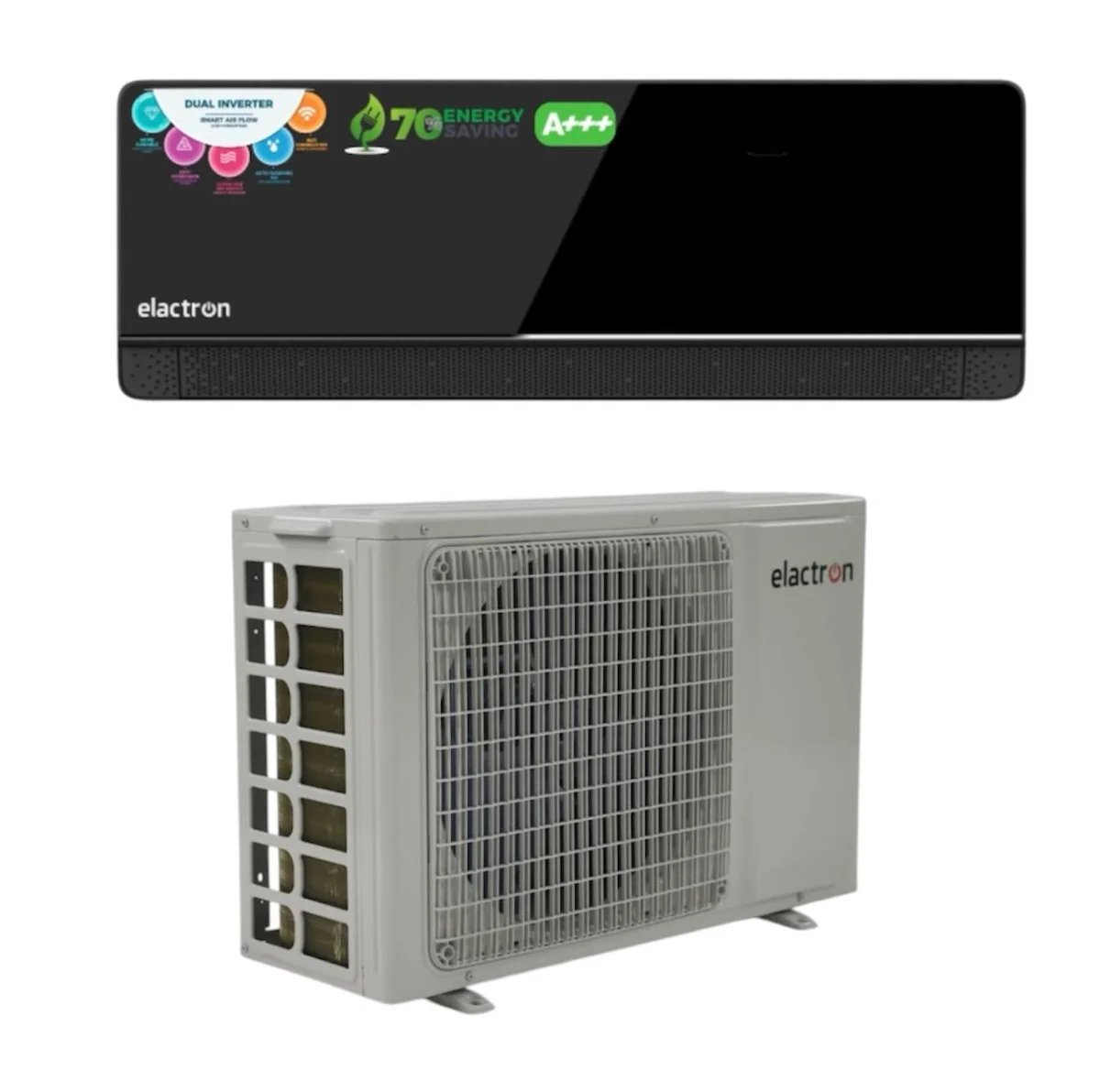SPLIT ELACTRON 12000BTU 1.5CV DUAL INVERTER WIFI NOIR ETN-12R3MG