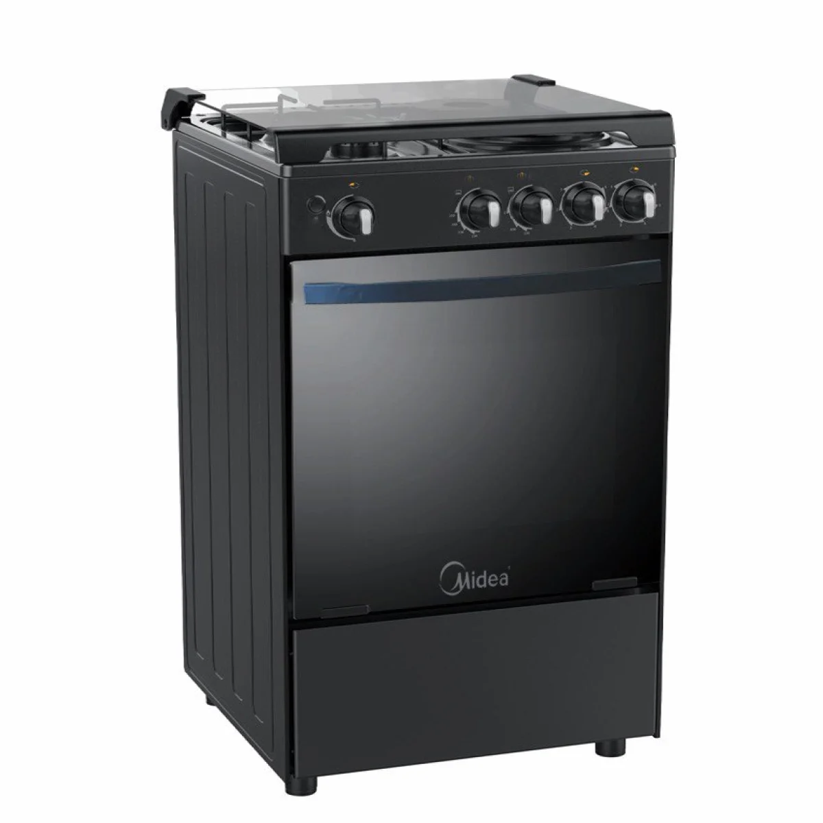 CUISINIERE MIDEA 4FEUX 60X60 A GAZ NOIR 60TMG4G081B