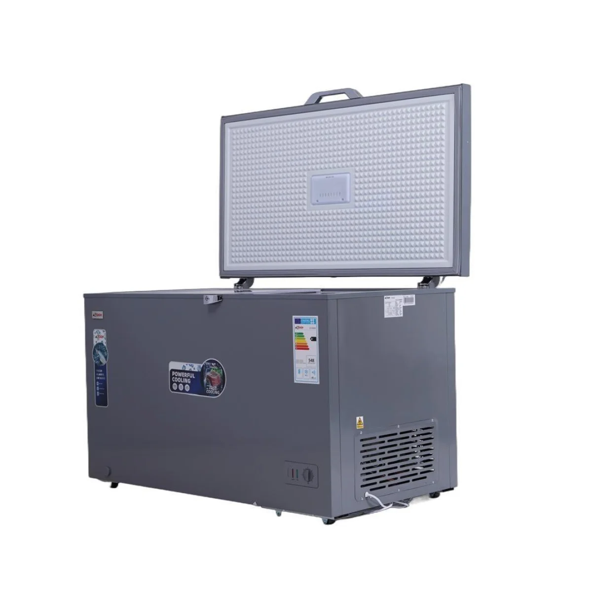CONGELATEUR ASTECH HORIZONTAL 400LITRES SILVER AVEC VITRE CH400W