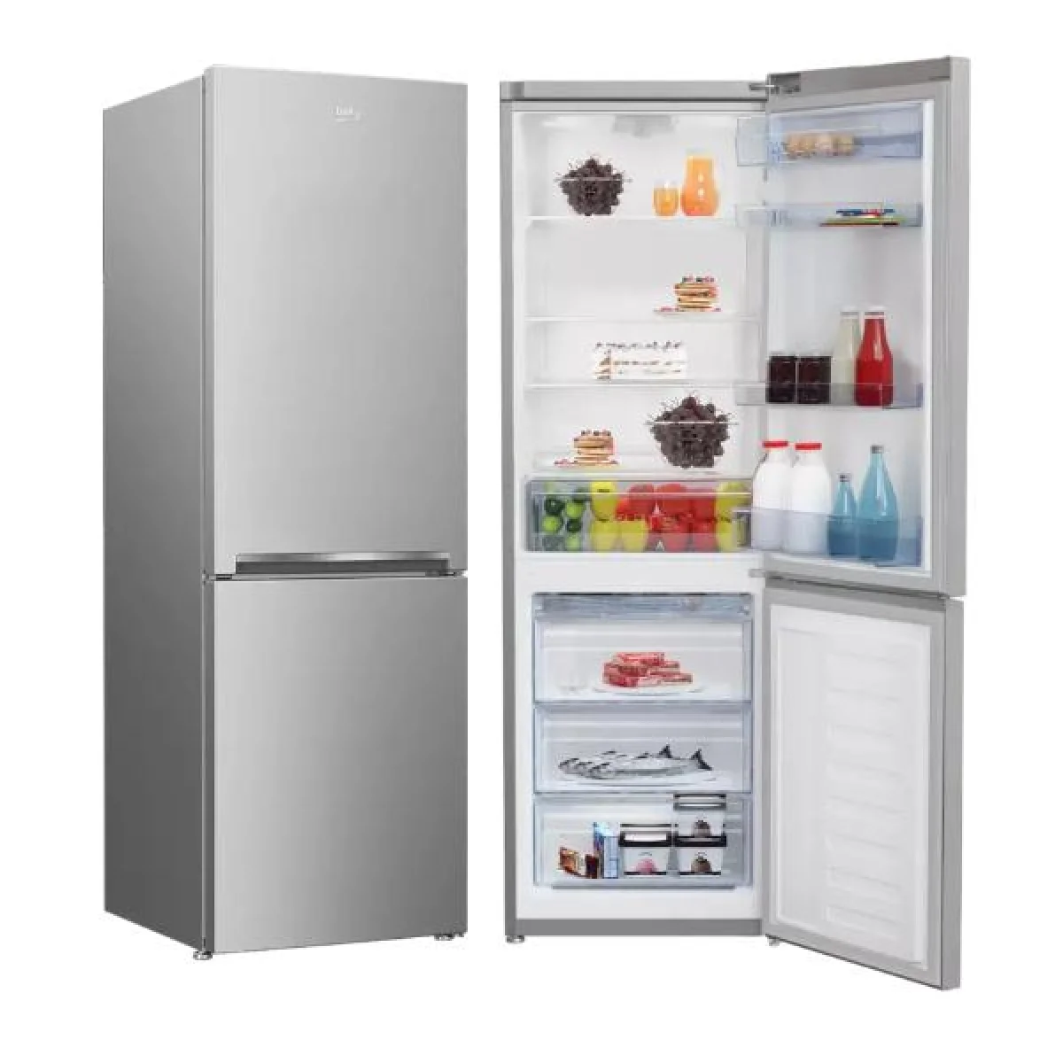 REFRIGERATEUR BEKO COMBINE 3TIROIRS 270LITRES GRIS RCSA270K20S