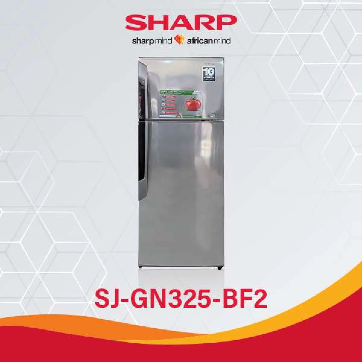 REFRIGERATEUR SHARP 2PORTES 325LITRES SILVER SJ-GN325-BF2,