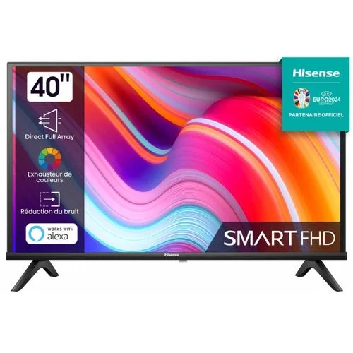 TELEVISEUR HISENSE 40 POUCES SMART 40A4K – Full HD – U4- NOIR