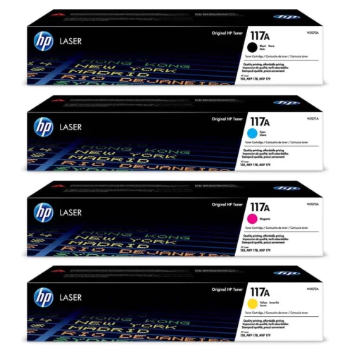 CARTOUCHE TONER HP 117A NOIR /BLEU/JAUNE/ROUGE ORIGNAL
