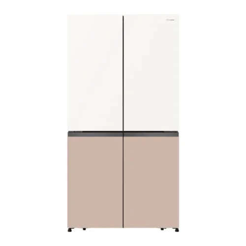 REFRIGERATEUR HISENSE SIDE BY SIDE 4PORTES 560LITRES VERRE COLORE RC-73WC4SW
