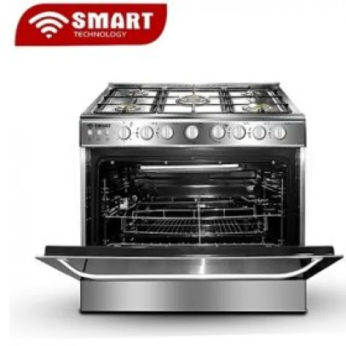 CUISINIERE SMART TECHNOLOGY 5FEUX 80X60 INOX STC80600