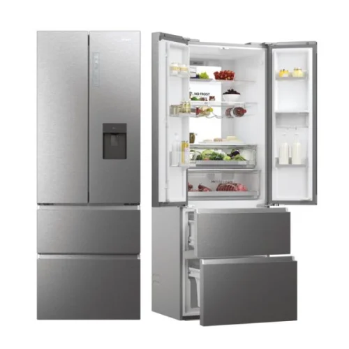 REFRIGERATEUR HAIER SIDE BY SIDE 4PORTERS 477LITRES AVEC FONTAINE GRIS HFW7720EWMP