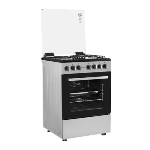 CUISINIERE ENDURO 4FEUX GX60 A GAZ DOUBLE BOUTTON GRIS AFS6040GGSIT