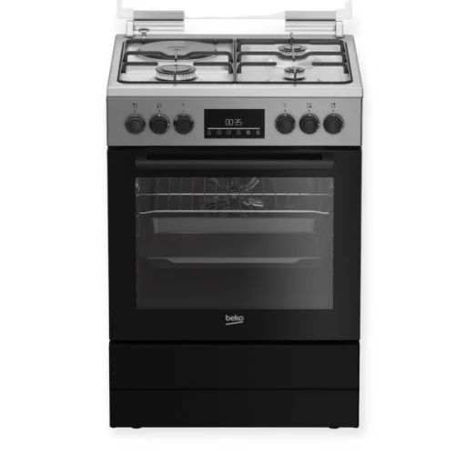 CUISINIERE BEKO 60X60 MIXTE 3FEUX A GAZ 1FEUX ELECTRIQUE FBE6332