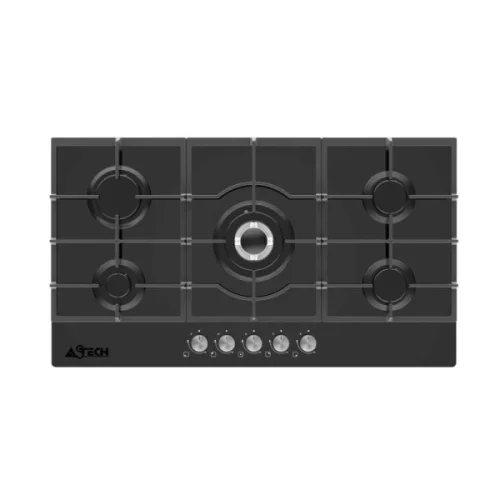PLAQUE ASTECH DE CUISSON  ENCASTRABLE  5FEUX GAZ 90X60 PL91CZ-90NO-MA