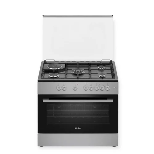 CUISINIERE HAIER 5FEUX 90X60 4F A GAZ + TF ELECTRIQUE + FOUR ELECTRIQUE GRIS HCR6041EESB