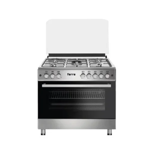 CUISINIERE FERRE 5FEUX 90X60 INOX F9P50G2