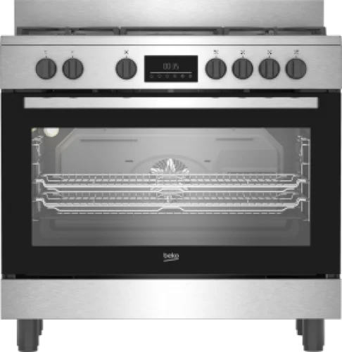 CUISINIERE BEKO 6FEUX 90X60 2FEUX ELECTRIQUE 4FEUX GAZ  BGM21225EX
