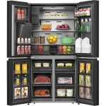 REFRIGERATEUR SMART TECHNOLOGY SIDE BY SIDE 4PORTES DISTRIBUTEUR D’EAU ET GLACON STR-630WH