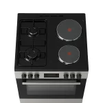 CUISINIERE BEKO 60X60 MIXTE 2FEUX A GAZ 2FEUX ELECTRIQUE FBE64320XDL