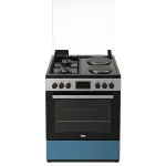 CUISINIERE BEKO 60X60 MIXTE 2FEUX A GAZ 2FEUX ELECTRIQUE FBE64320XDL