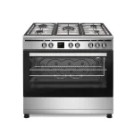 CUISINIERE ENDURO 90X60 PROFESSIONNELLE 90X60 A GAZ AVEC AFFICHAGE NUMERIQUE GRIS RGC90X60X