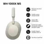 CASQUE SANS FIL SONY A REDUIRE DE BRUIT GRIS WH1000XM5