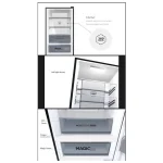 REFRIGERATEUR HAIER COMBINE 3TIROIRS NOIR HRFIVB298VN