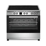 CUISINIERE ENDURO 5FEUX 90X60 VITROCERAMIQUE ELECTRIQUE GRIL HAUT ET BAS INOX S9060VTC