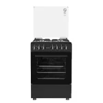 CUISINIERE ENDURO 4FEUX 6X60 A GAZ DOUBLE BOUTTON NOIR AFS6040GGBIT