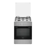 CUISINIERE HAIER 4FEUX 60X60 3FEUX GAZ 1FEUX ELECTRIQUE + FOUR ELECTRIQUE GRIS NOIR HCR2031EESB