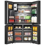 REFRIGERATEUR HISENSE SIDE BY SIDE 4PORTES 522L AVEC FONTAINE + ECRAN NOIR WIFI RC- 68WC4SB