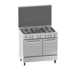 CUISINIERE FINIX 5FEUX 90X60 AVEC PORTE A BOUTEILLE GRIS G95NEM