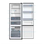 REFRIGERATEUR HAIER COMBINE 3TIROIRS NOIR HRFIVB298VN