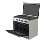 CUISINIERE ASTECH 90/60 5FEUX FULL OPTION VENTILO+ECRAN INOX GOLD CK90ART