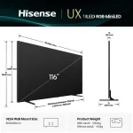 TELEVISEUR HISENSE 116″ ULED QUANTUM DOT 4K EGB-MINI-LED AI116UX