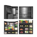 REFRIGERATEUR HISENSE SIDE BY SIDE 4PORTES 617LITRES + DIST D'EAU + GLACON NOIR RQ9P600GTL
