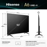 TELEVISEUR HISENSE 50" LED SMART VIDA UHD 50A4Q