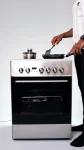 CUISINIERE TECHNOLUX INDUCTION 4FEUX ELECTRIQUE 60X60 SILVER TCX66FSXVTC